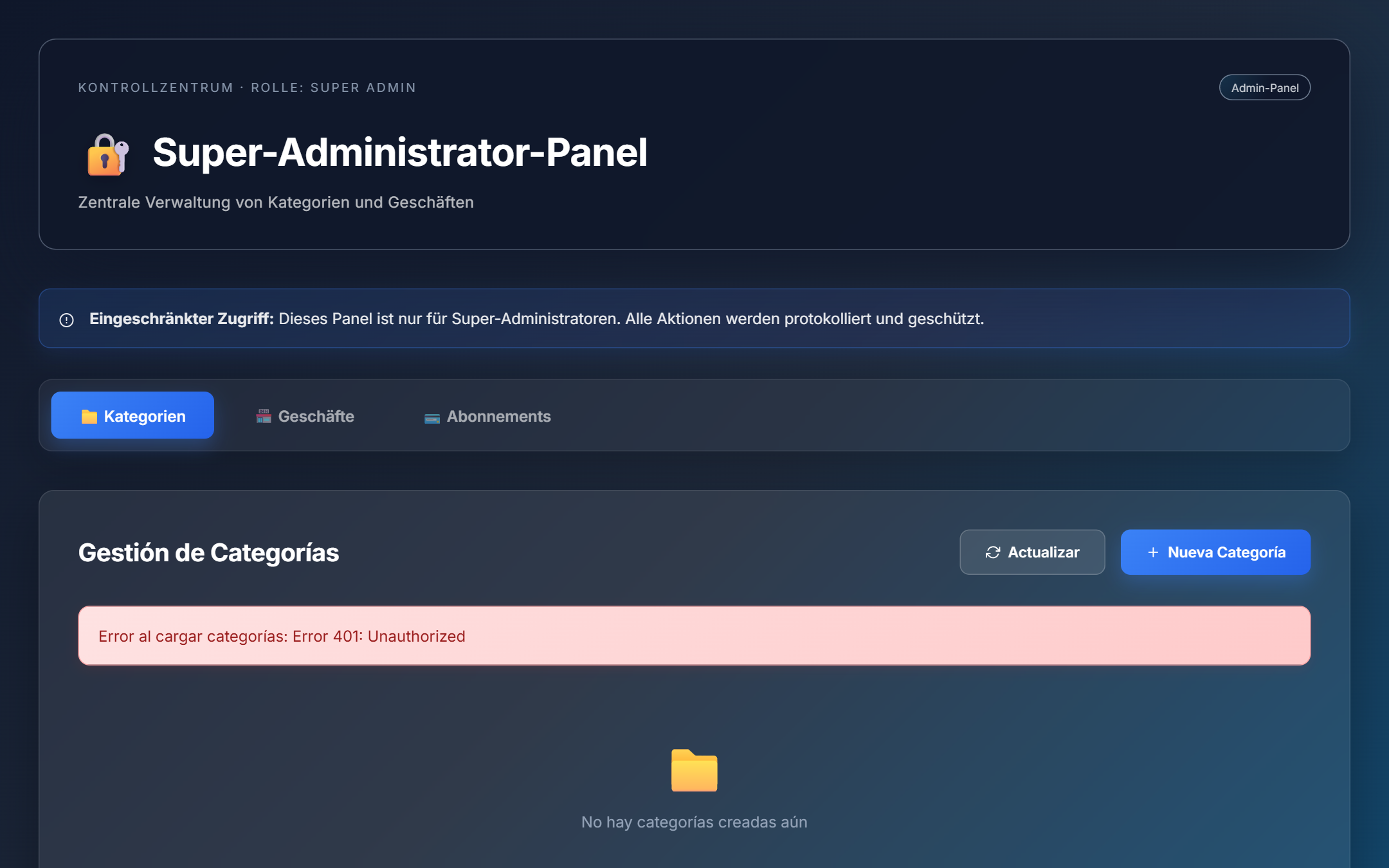 Panel de Super-Admin